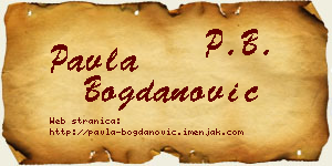 Pavla Bogdanović vizit kartica
